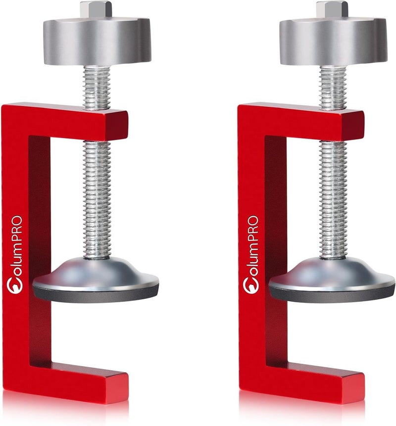 ColumPRO 2PCS Small C-Clamps 2 Inch, C Clamp for Woodworking, Welding and Construction, Features a 8mm Nob for Fastening with Electric Drill, Couch Clamps for Sectionals - Image 1